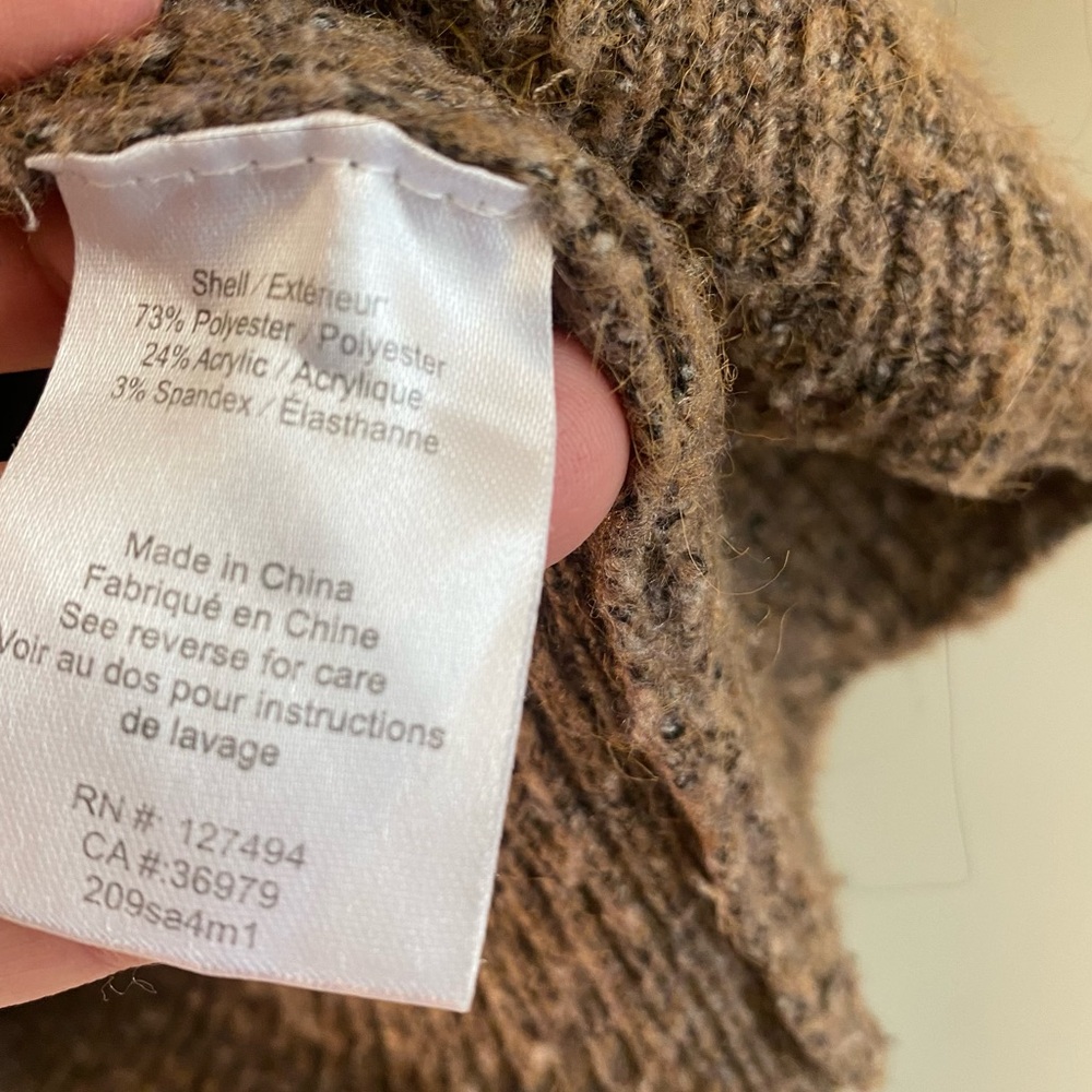 Heartloom Celine Sweater Medium Brown Crew Neck Size Medium - Picture 7 of 14